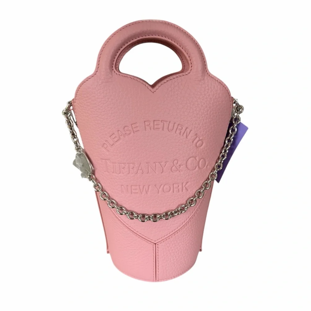 Tiffany & Co. Return to Tiffany’s Leather Pink Crossbody Pochette Bucket Bag NWT
